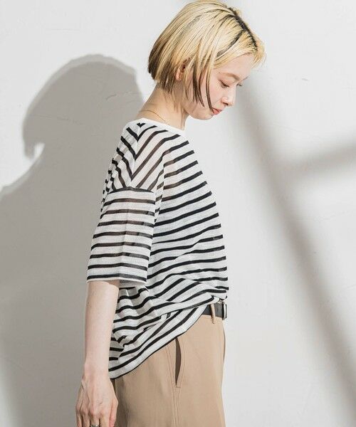 LAUTREAMONT / ロートレアモン ニット・セーター | 【WEB限定】シアーボーダーニットプルオーバー≪手洗い可能≫ | 詳細10