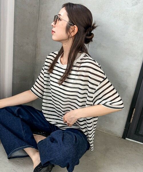 LAUTREAMONT / ロートレアモン ニット・セーター | 【WEB限定】シアーボーダーニットプルオーバー≪手洗い可能≫ | 詳細12