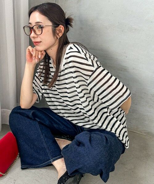 LAUTREAMONT / ロートレアモン ニット・セーター | 【WEB限定】シアーボーダーニットプルオーバー≪手洗い可能≫ | 詳細14