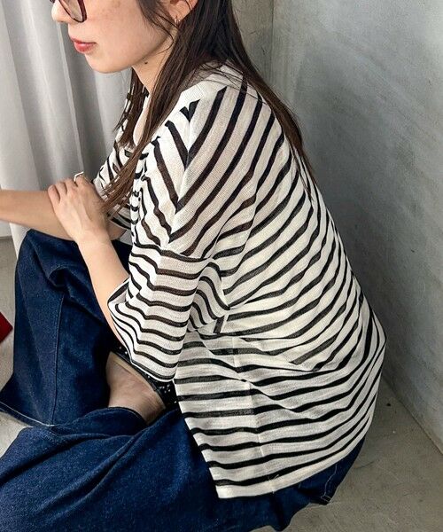 LAUTREAMONT / ロートレアモン ニット・セーター | 【WEB限定】シアーボーダーニットプルオーバー≪手洗い可能≫ | 詳細15