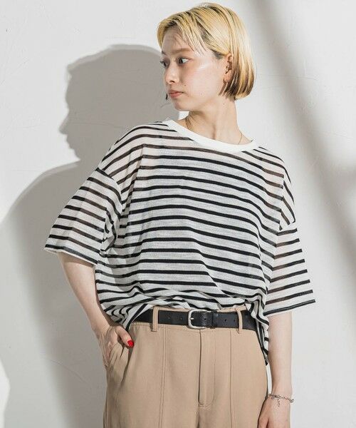 LAUTREAMONT / ロートレアモン ニット・セーター | 【WEB限定】シアーボーダーニットプルオーバー≪手洗い可能≫ | 詳細6