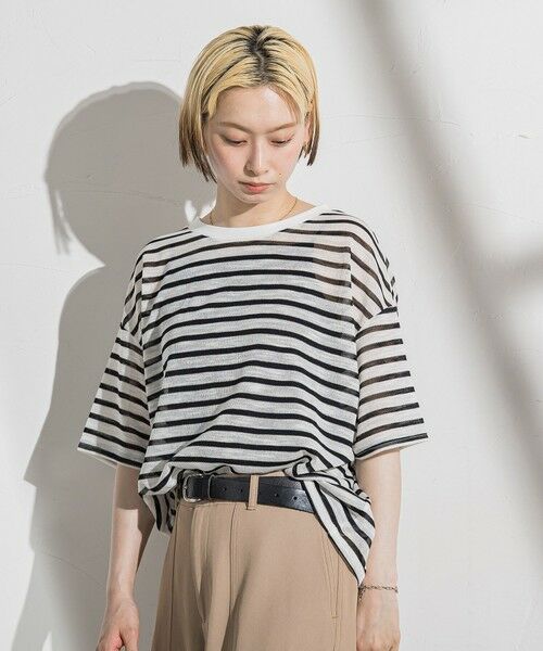 LAUTREAMONT / ロートレアモン ニット・セーター | 【WEB限定】シアーボーダーニットプルオーバー≪手洗い可能≫ | 詳細7