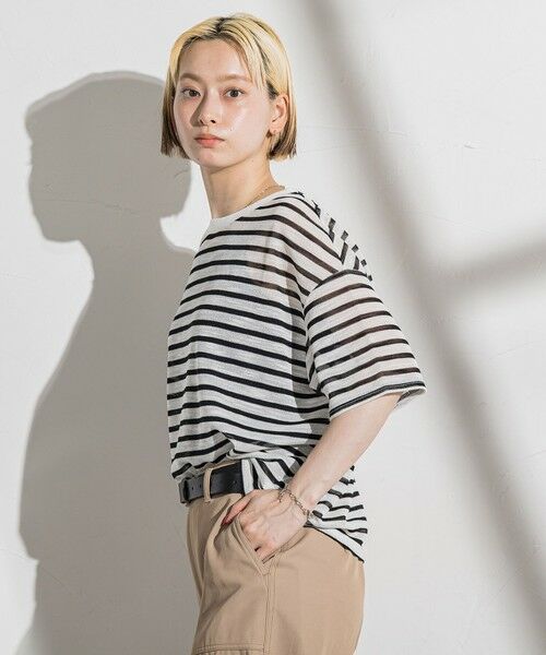 LAUTREAMONT / ロートレアモン ニット・セーター | 【WEB限定】シアーボーダーニットプルオーバー≪手洗い可能≫ | 詳細8