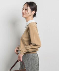 LAUTREAMONT / ロートレアモン ニット・セーター | 2WAYシャツ襟付きニットプルオーバー≪手洗い可能≫