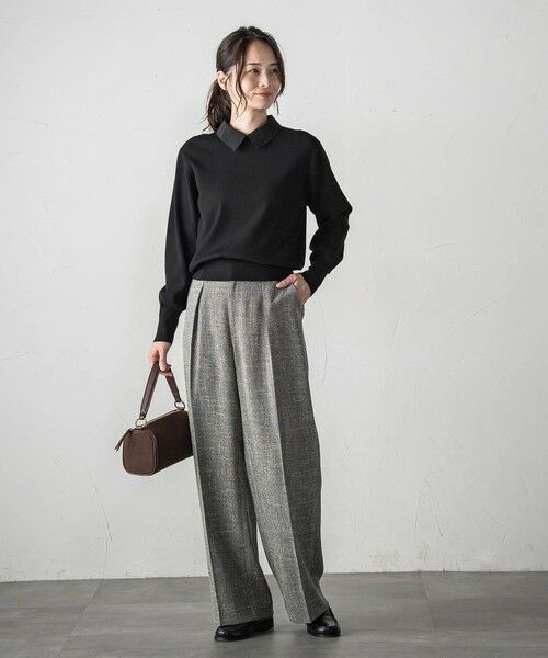 LAUTREAMONT / ロートレアモン ニット・セーター | 2WAYシャツ襟付きニットプルオーバー≪手洗い可能≫ | 詳細5