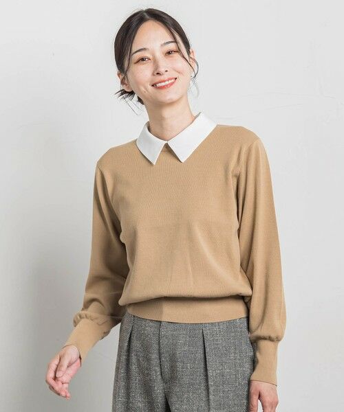 LAUTREAMONT / ロートレアモン ニット・セーター | 2WAYシャツ襟付きニットプルオーバー≪手洗い可能≫ | 詳細10