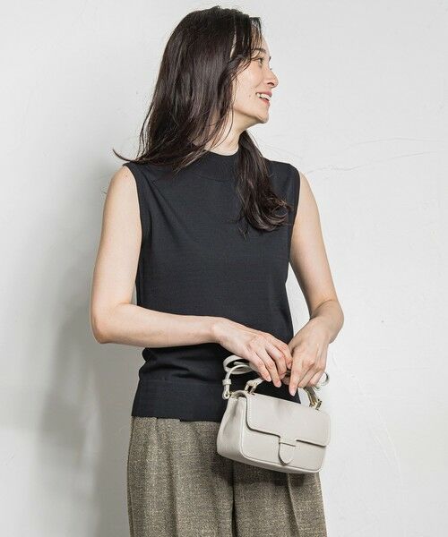 LAUTREAMONT/ロートレアモン ノースリーブハイネックニット &#8810;手洗い可能&#8811; ブラック系その他 9号