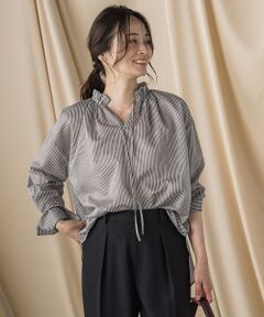 LAUTREAMONT / ロートレアモン シャツ・ブラウス | 後染めボイルシアーフリルブラウス≪洗濯機で洗える≫