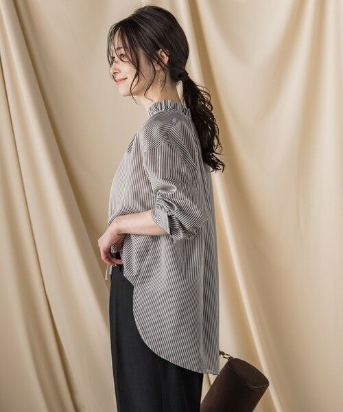 LAUTREAMONT / ロートレアモン シャツ・ブラウス | 後染めボイルシアーフリルブラウス≪洗濯機で洗える≫ | 詳細7