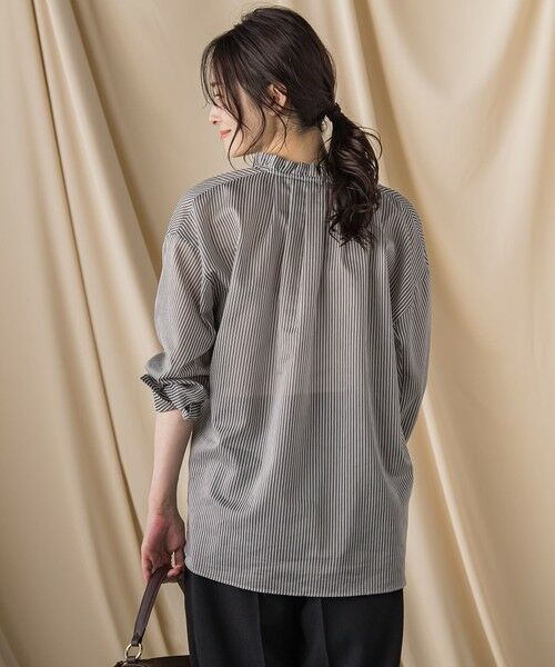 LAUTREAMONT / ロートレアモン シャツ・ブラウス | 後染めボイルシアーフリルブラウス≪洗濯機で洗える≫ | 詳細8