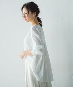 LAUTREAMONT / ロートレアモン シャツ・ブラウス | キーネックエアリータックブラウス ≪接触冷感/洗濯機で洗える≫