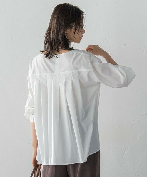 LAUTREAMONT / ロートレアモン シャツ・ブラウス | キーネックエアリータックブラウス ≪接触冷感/洗濯機で洗える≫ | 詳細6