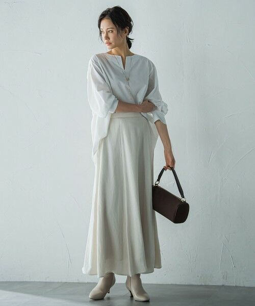 LAUTREAMONT / ロートレアモン シャツ・ブラウス | キーネックエアリータックブラウス ≪接触冷感/洗濯機で洗える≫ | 詳細3