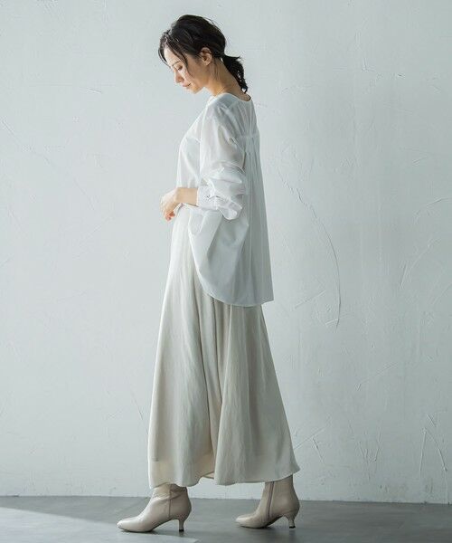 LAUTREAMONT / ロートレアモン シャツ・ブラウス | キーネックエアリータックブラウス ≪接触冷感/洗濯機で洗える≫ | 詳細4