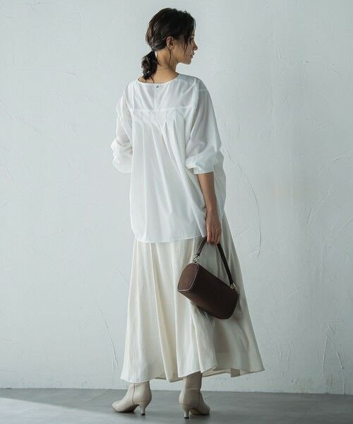 LAUTREAMONT / ロートレアモン シャツ・ブラウス | キーネックエアリータックブラウス ≪接触冷感/洗濯機で洗える≫ | 詳細5