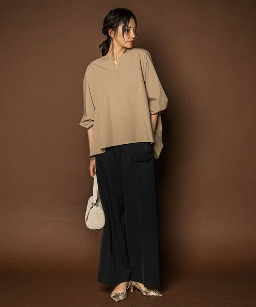 LAUTREAMONT / ロートレアモン シャツ・ブラウス | キーネックエアリータックブラウス ≪接触冷感/洗濯機で洗える≫ | 詳細27