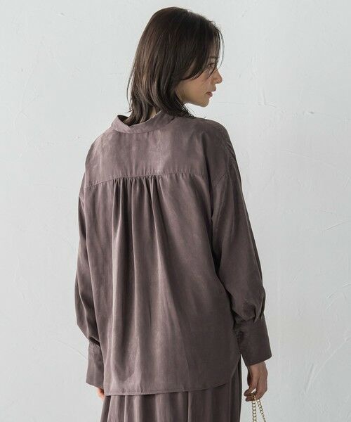LAUTREAMONT / ロートレアモン シャツ・ブラウス | エアリースエードシャツブラウス≪洗濯機で洗える≫ | 詳細2