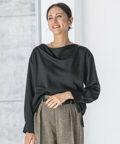 LAUTREAMONT / ロートレアモン シャツ・ブラウス | クレープサテン長袖ブラウス ≪手洗い可能≫