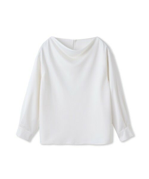 LAUTREAMONT / ロートレアモン シャツ・ブラウス | クレープサテン長袖ブラウス ≪手洗い可能≫（オフホワイト）