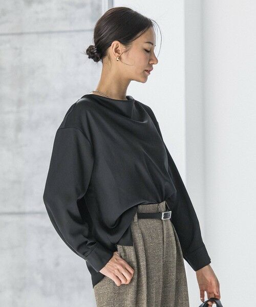 LAUTREAMONT / ロートレアモン シャツ・ブラウス | クレープサテン長袖ブラウス ≪手洗い可能≫ | 詳細1