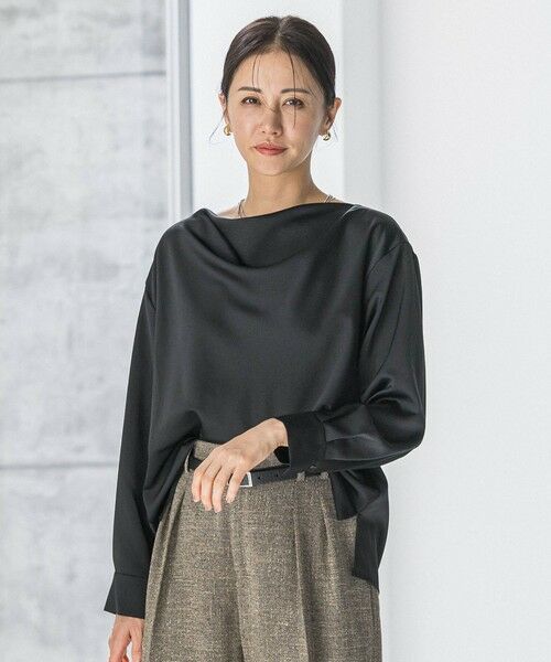 LAUTREAMONT / ロートレアモン シャツ・ブラウス | クレープサテン長袖ブラウス ≪手洗い可能≫ | 詳細2