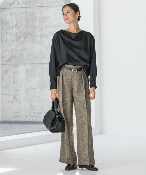 LAUTREAMONT / ロートレアモン シャツ・ブラウス | クレープサテン長袖ブラウス ≪手洗い可能≫ | 詳細4