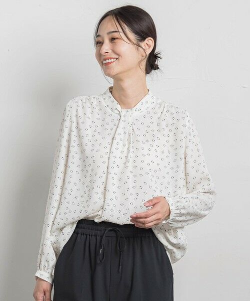 LAUTREAMONT / ロートレアモン シャツ・ブラウス | 【WEB限定】バックサテン小紋プリントブラウス | 詳細8