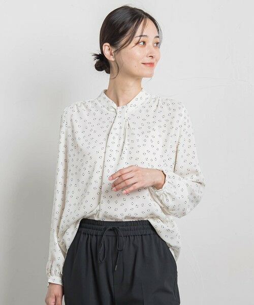 LAUTREAMONT / ロートレアモン シャツ・ブラウス | 【WEB限定】バックサテン小紋プリントブラウス | 詳細9