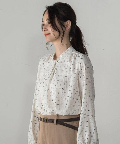 LAUTREAMONT / ロートレアモン シャツ・ブラウス | 【WEB限定】バックサテン小紋プリントブラウス | 詳細2