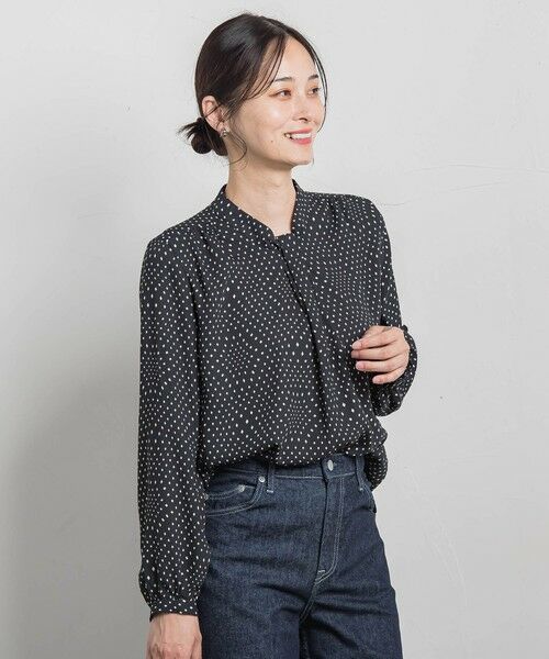 LAUTREAMONT / ロートレアモン シャツ・ブラウス | 【WEB限定】バックサテン小紋プリントブラウス | 詳細14