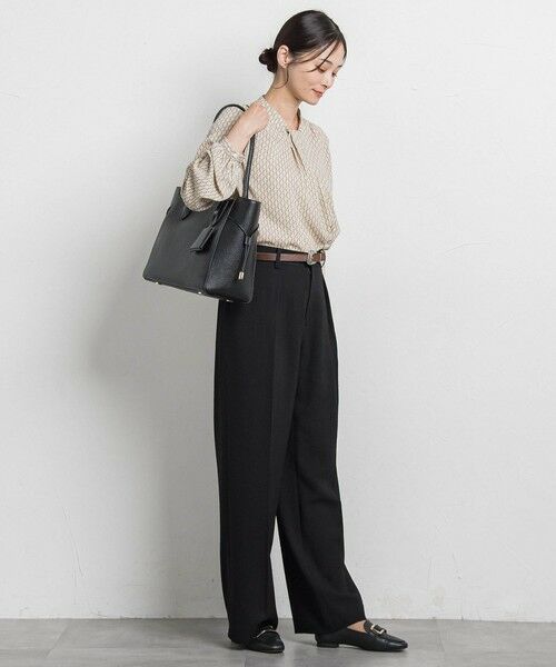 LAUTREAMONT / ロートレアモン シャツ・ブラウス | 【WEB限定】バックサテン小紋プリントブラウス | 詳細15