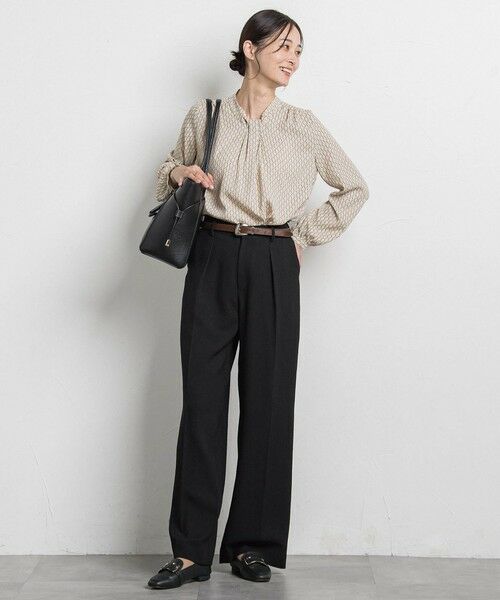 LAUTREAMONT / ロートレアモン シャツ・ブラウス | 【WEB限定】バックサテン小紋プリントブラウス | 詳細16