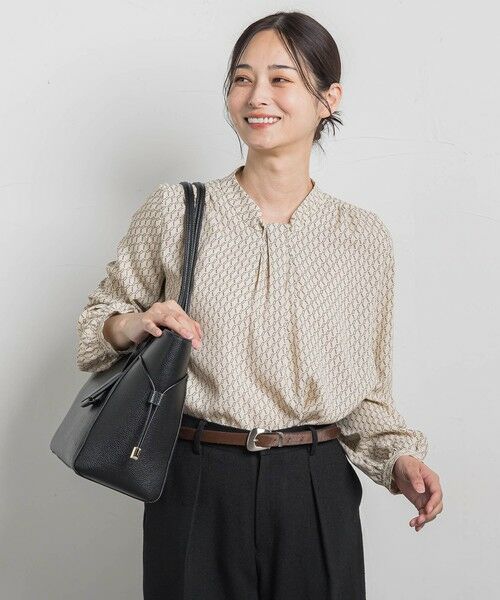 LAUTREAMONT / ロートレアモン シャツ・ブラウス | 【WEB限定】バックサテン小紋プリントブラウス | 詳細18