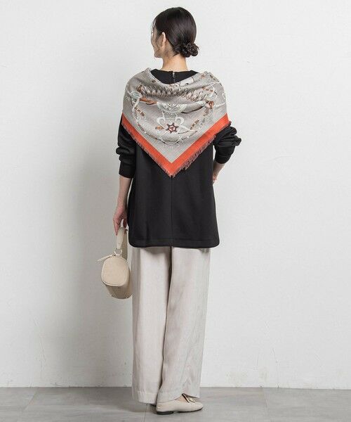 LAUTREAMONT / ロートレアモン マフラー・ショール・スヌード・ストール | リバーシブルフリンジストール≪洗濯機で洗える≫ | 詳細2