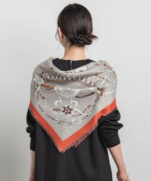 LAUTREAMONT / ロートレアモン マフラー・ショール・スヌード・ストール | リバーシブルフリンジストール≪洗濯機で洗える≫ | 詳細4