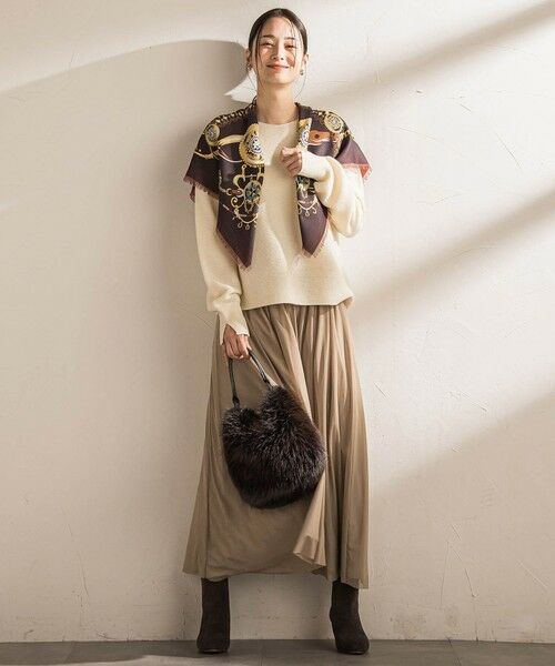 LAUTREAMONT / ロートレアモン マフラー・ショール・スヌード・ストール | リバーシブルフリンジストール≪洗濯機で洗える≫ | 詳細5