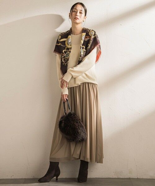 LAUTREAMONT / ロートレアモン マフラー・ショール・スヌード・ストール | リバーシブルフリンジストール≪洗濯機で洗える≫ | 詳細6