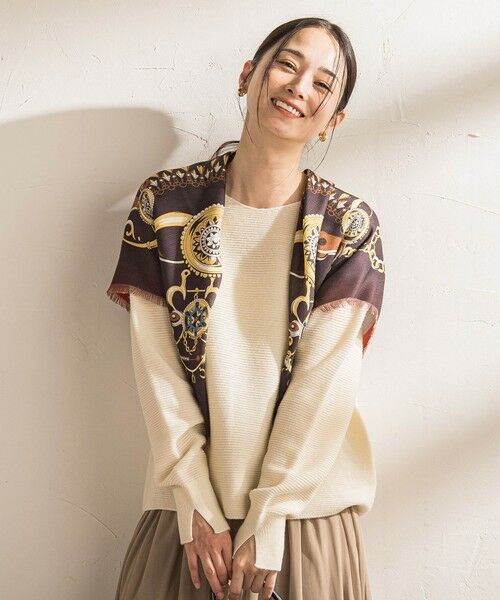 LAUTREAMONT / ロートレアモン マフラー・ショール・スヌード・ストール | リバーシブルフリンジストール≪洗濯機で洗える≫ | 詳細7