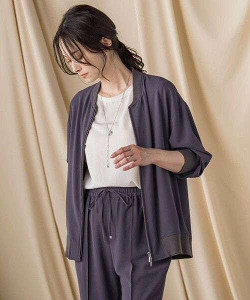 LAUTREAMONT/ロートレアモン キレイ×リラックス ライトブルゾン &#8810;接触冷感 / UV / 洗濯機で洗える&#8811; チャコールグレー 9号