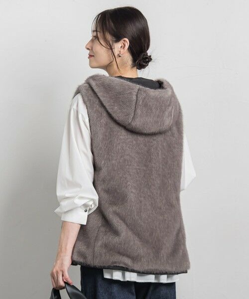 LAUTREAMONT / ロートレアモン ダウンジャケット・ベスト | リバーシブルファーフーディベスト | 詳細1