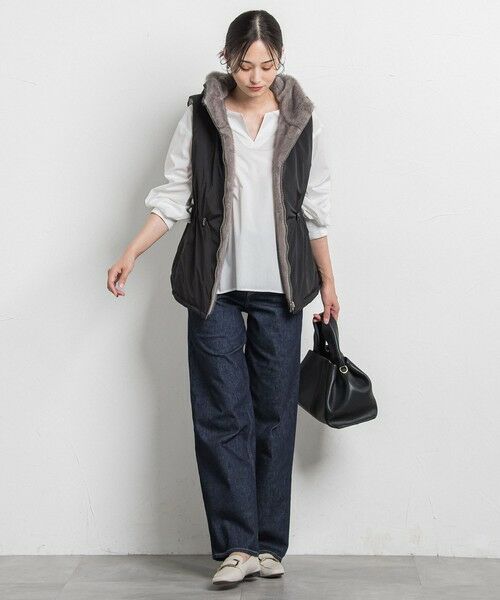 LAUTREAMONT / ロートレアモン ダウンジャケット・ベスト | リバーシブルファーフーディベスト | 詳細7