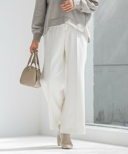 LAUTREAMONT/ロートレアモン 両面起毛ワイドパンツ&#8810;WEB限定13号/洗える/セットアップ対応&#8811; オフホワイト 11号