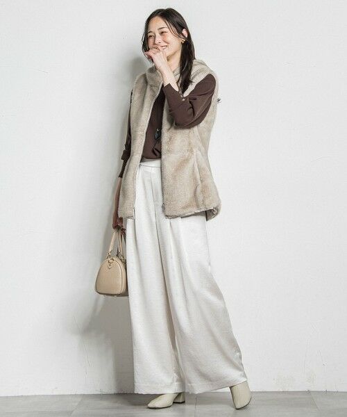 LAUTREAMONT / ロートレアモン その他パンツ | カリーヌサテンパンツ≪洗える≫ | 詳細5