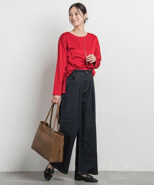 LAUTREAMONT / ロートレアモン その他パンツ | 【WEB限定】365デニムパンツ ワイドシルエット≪洗える≫ | 詳細1