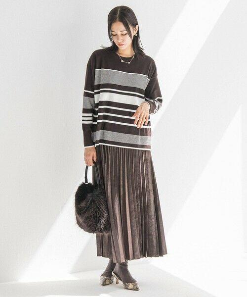 LAUTREAMONT / ロートレアモン ミニ・ひざ丈スカート | レザーライクサテンプリーツスカート≪洗える≫ | 詳細7