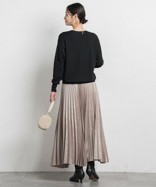 LAUTREAMONT / ロートレアモン ミニ・ひざ丈スカート | レザーライクサテンプリーツスカート≪洗える≫ | 詳細9