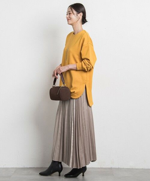 LAUTREAMONT / ロートレアモン ミニ・ひざ丈スカート | レザーライクサテンプリーツスカート≪洗える≫ | 詳細11