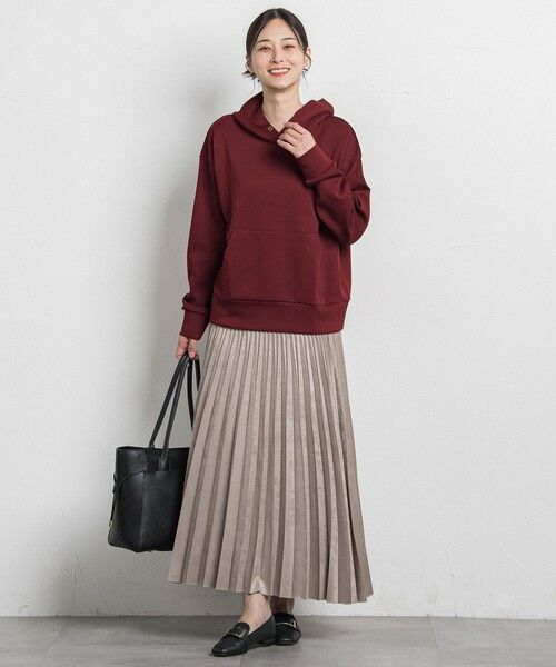 LAUTREAMONT / ロートレアモン ミニ・ひざ丈スカート | レザーライクサテンプリーツスカート≪洗える≫ | 詳細12