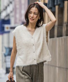 LAUTREAMONT / ロートレアモン ニット・セーター | フェザーヤーンニットベスト