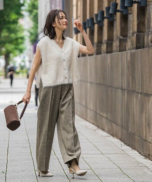 LAUTREAMONT / ロートレアモン ニット・セーター | フェザーヤーンニットベスト | 詳細4